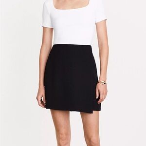 LOFT Versa Crepe Drape Black Skirt With Wrap